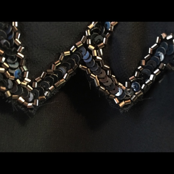 Gorgeous navy sequined long gown NWT - Picture 4 of 7